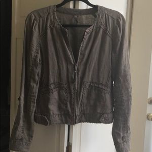 Michael Kors Linen Zip Up Jacket, size small